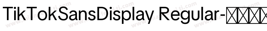 TikTokSansDisplay Regular字体转换